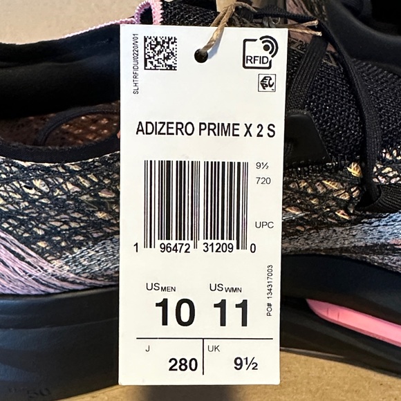 Adidas Adizero Prime X 2.0 Strung Mens Running Shoes Black Spark - Picture 8 of 9